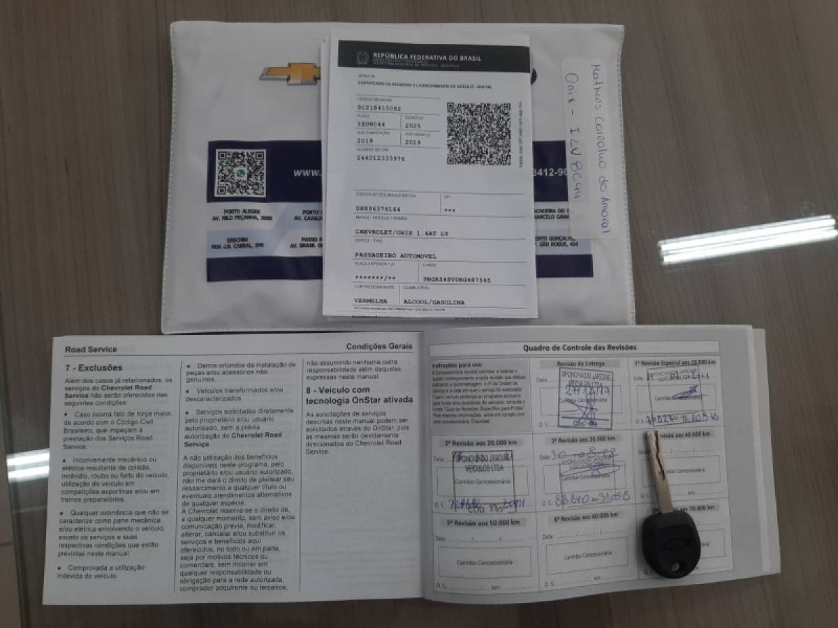 CHEVROLET - ONIX - 2019/2019 - Vermelha - R$ 65.900,00